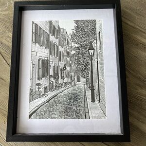 Black Framed Street Art Print